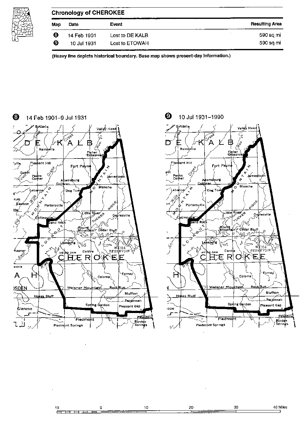 Cherokee County, Alabama GenWeb, County Boundaries